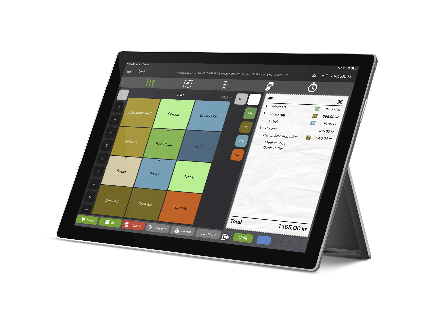 Trivec Go - Caisse enregistreuse mobile pour les restaurants