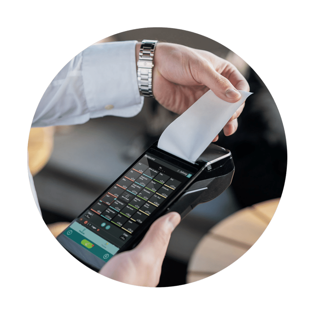 Trivec HandyPay Handheld POS pay attable
